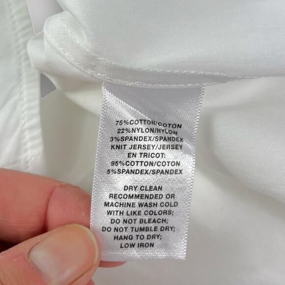 Lafayette 148 New York Hayward Stretch Cotton Blend Button-up Shirt Size 4 - Picture 7 of 8
